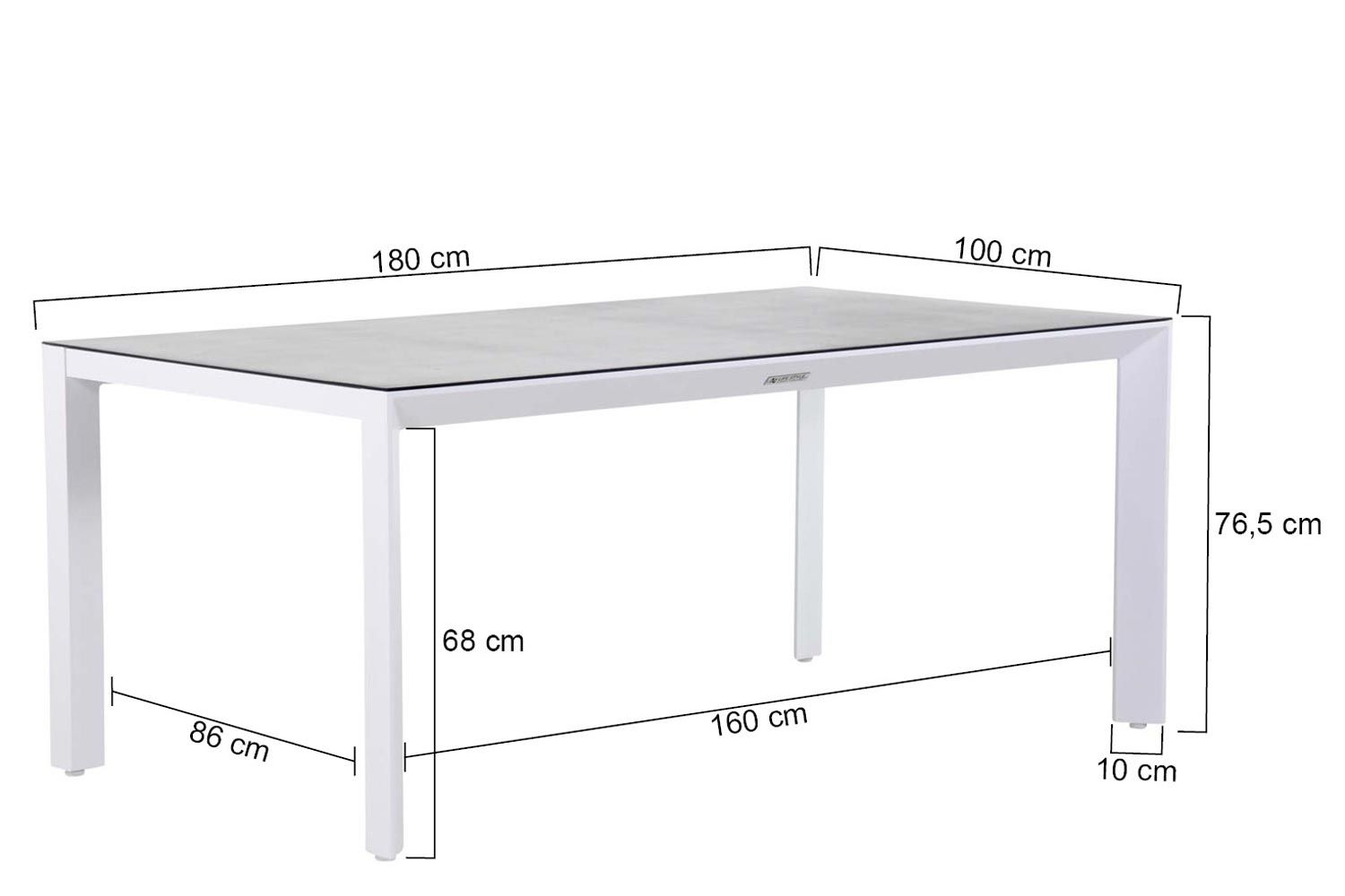 Lifestyle Elena dining tuintafel 180 x 100 cm