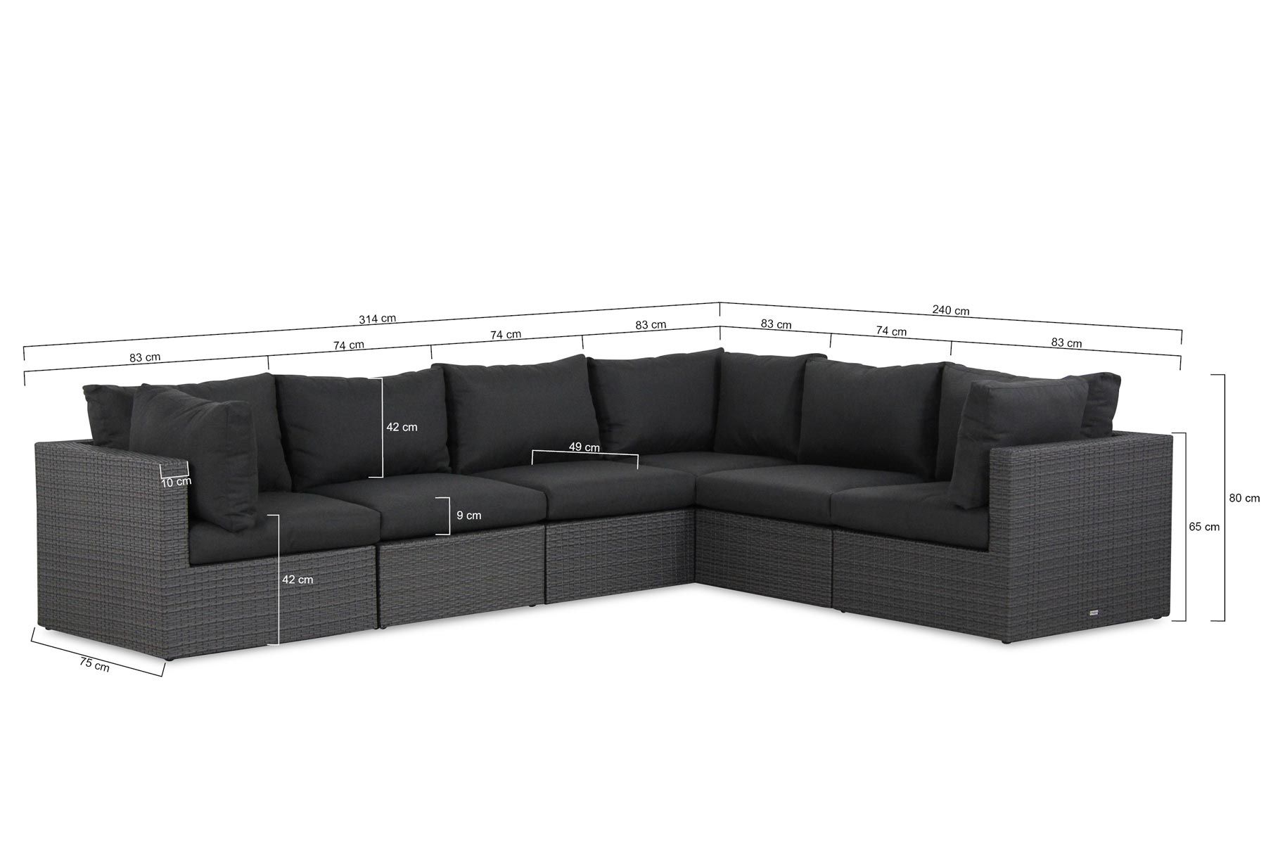 Garden Collections Houston dining loungeset 7-delig thumbnail