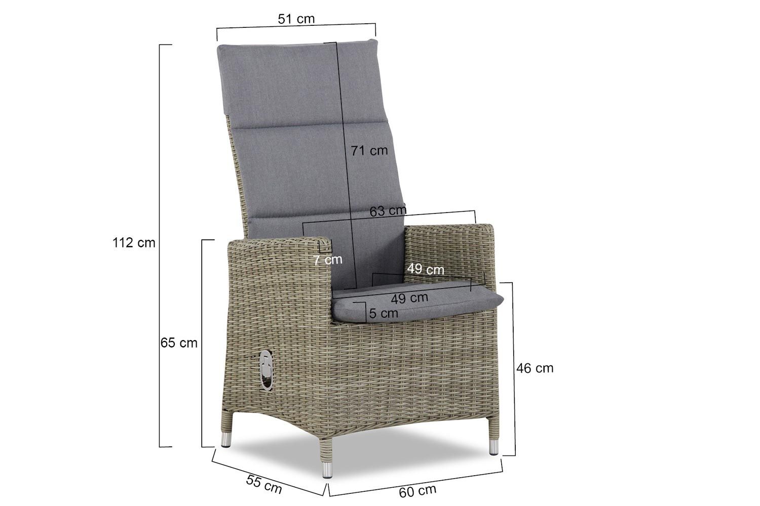 Garden Collections Madera dining tuinstoel verstelbaar
