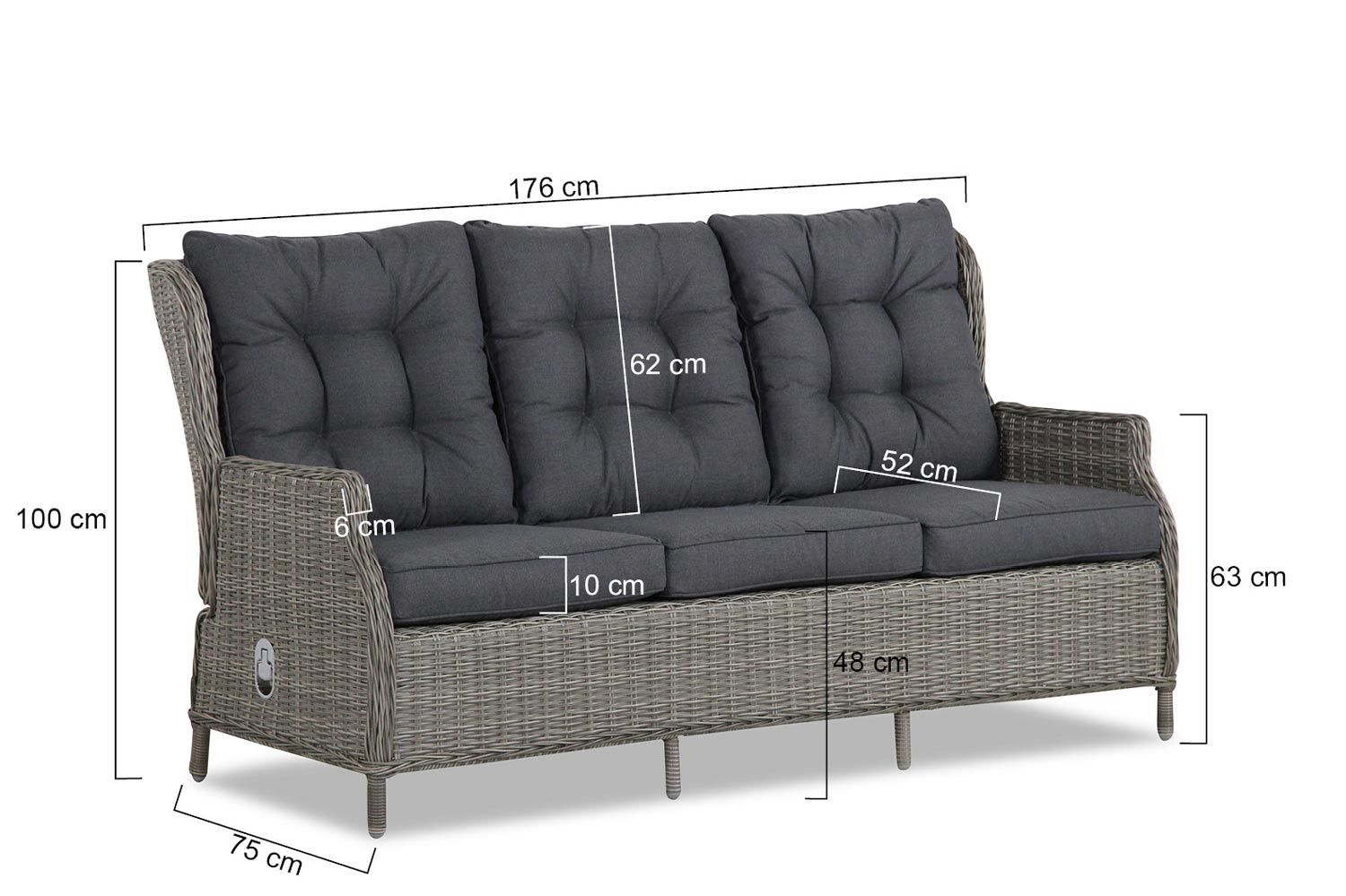 Garden Collections New Castle dining loungeset 4-delig thumbnail