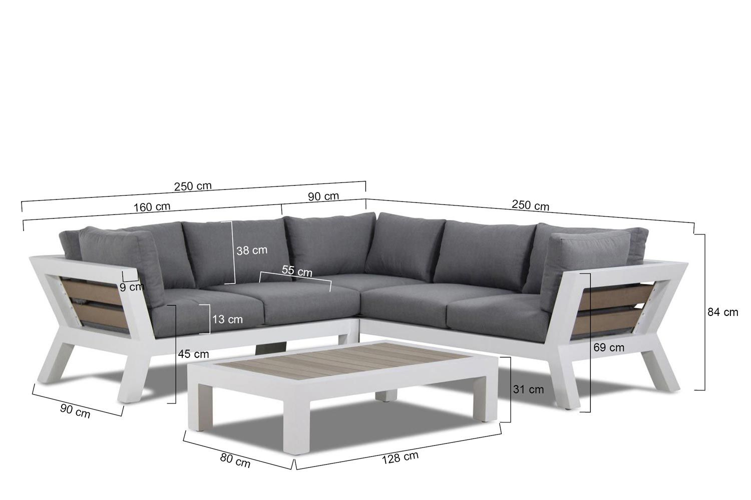 Lifestyle San Julian hoek loungeset 3-delig thumbnail