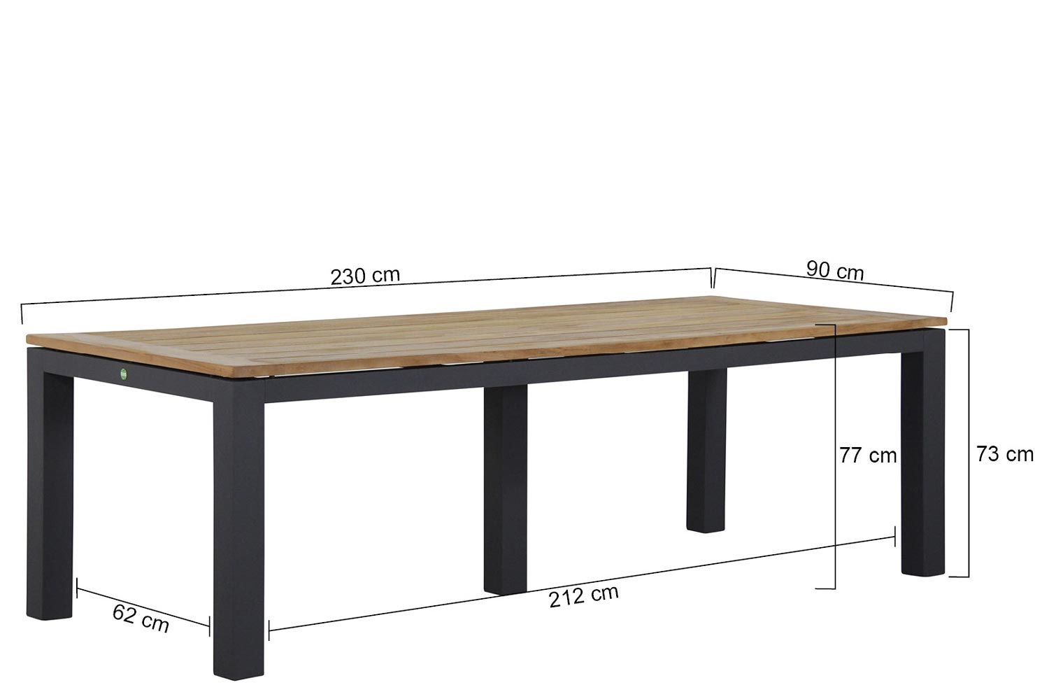 Suns Sense dining tuintafel 240 x 100 x 75 cm thumbnail