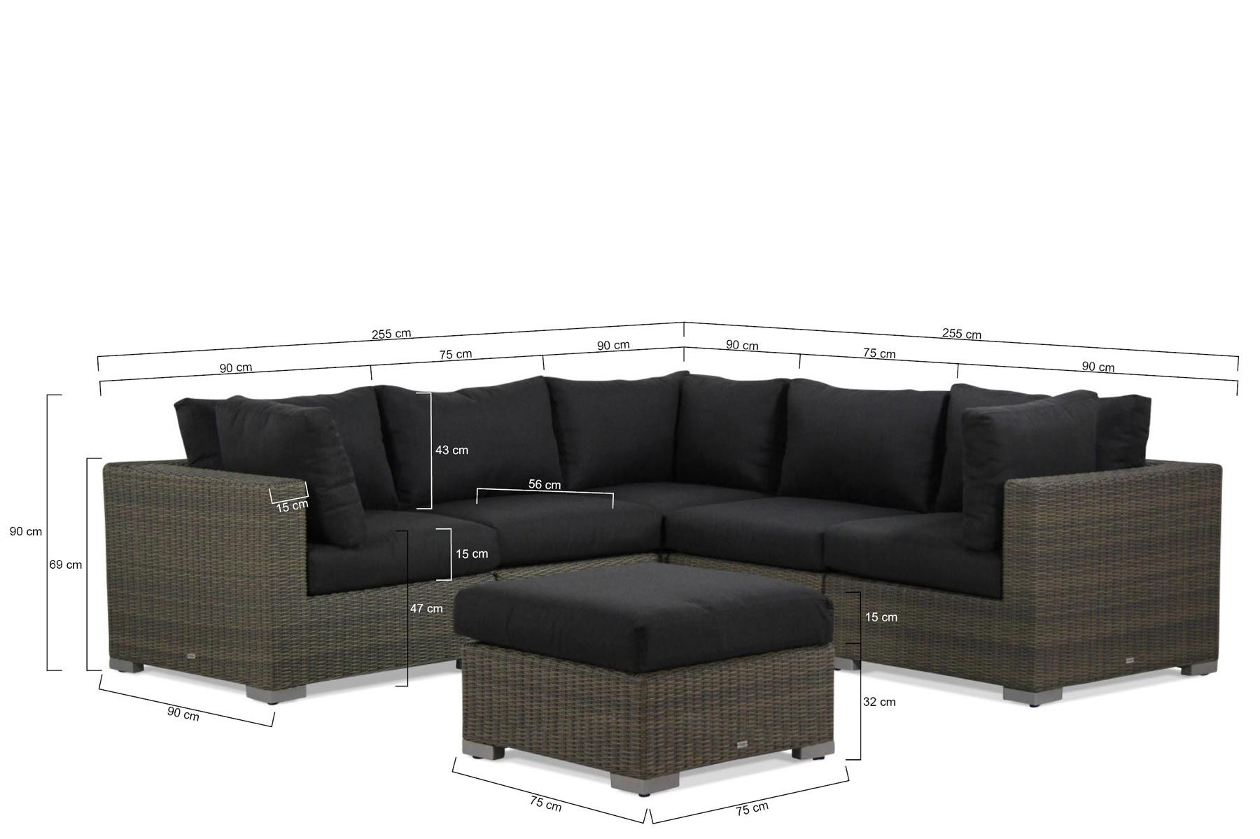 Garden Collections Toronto hoek loungeset 6-delig