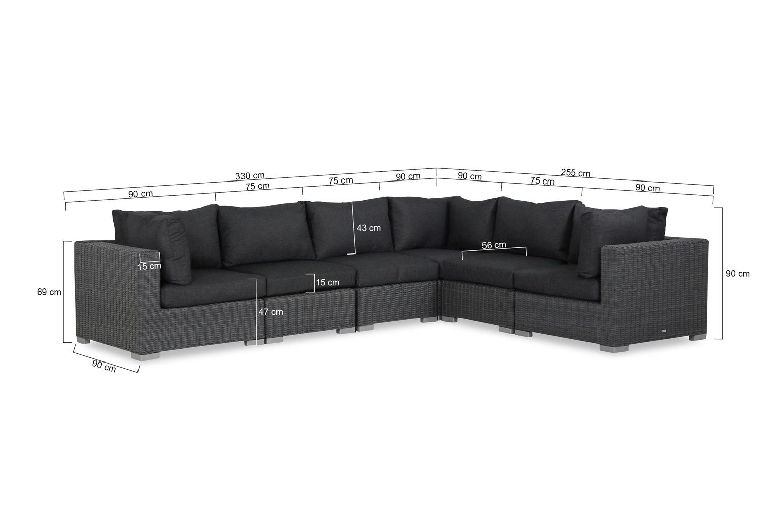 Garden Collections Toronto/Vallarta hoek loungeset 7-delig thumbnail