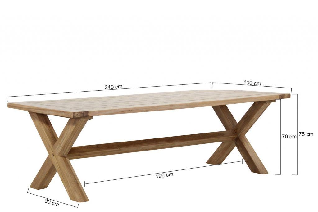Lifestyle Weisshorn dining tuintafel 240 x 100 cm