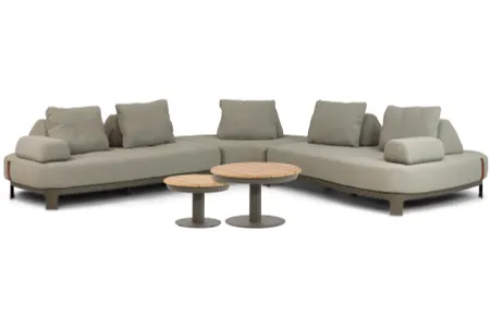4 Seasons Outdoor Santorini/Salerno 45/60 cm hoek loungeset 5-delig