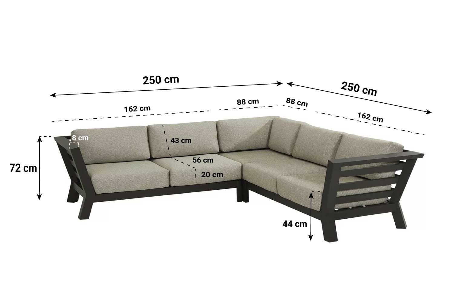 4 Seasons Outdoor Meteoro/Lifestyle Riviera hoek loungeset 4-delig