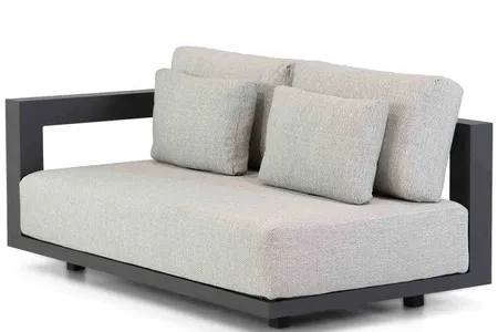 Metropolitan 2.5 seater bench right arm with 5 cushions 