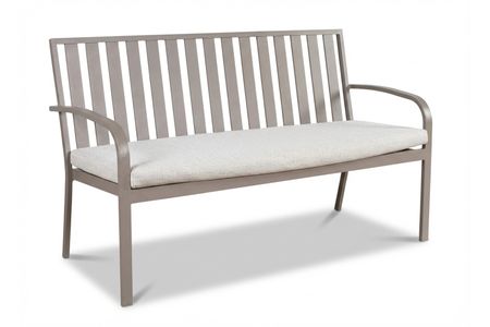 Milan Alu 3-Sitzer Gartenbank Taupe