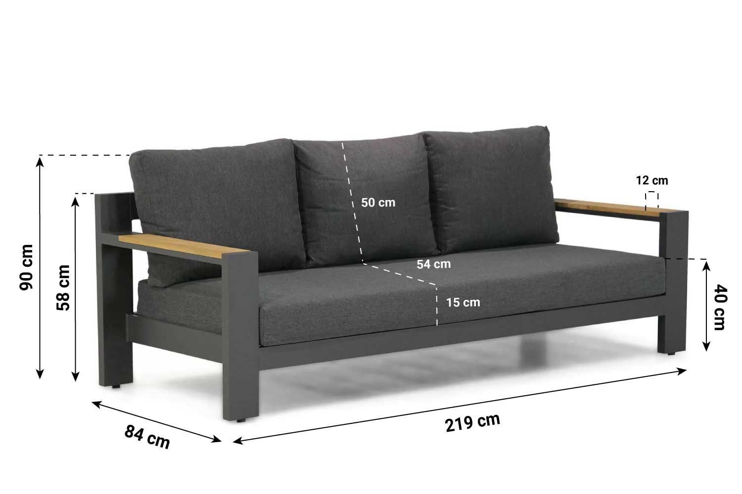 Lifestyle Milano stoel-bank loungeset 4-delig thumbnail