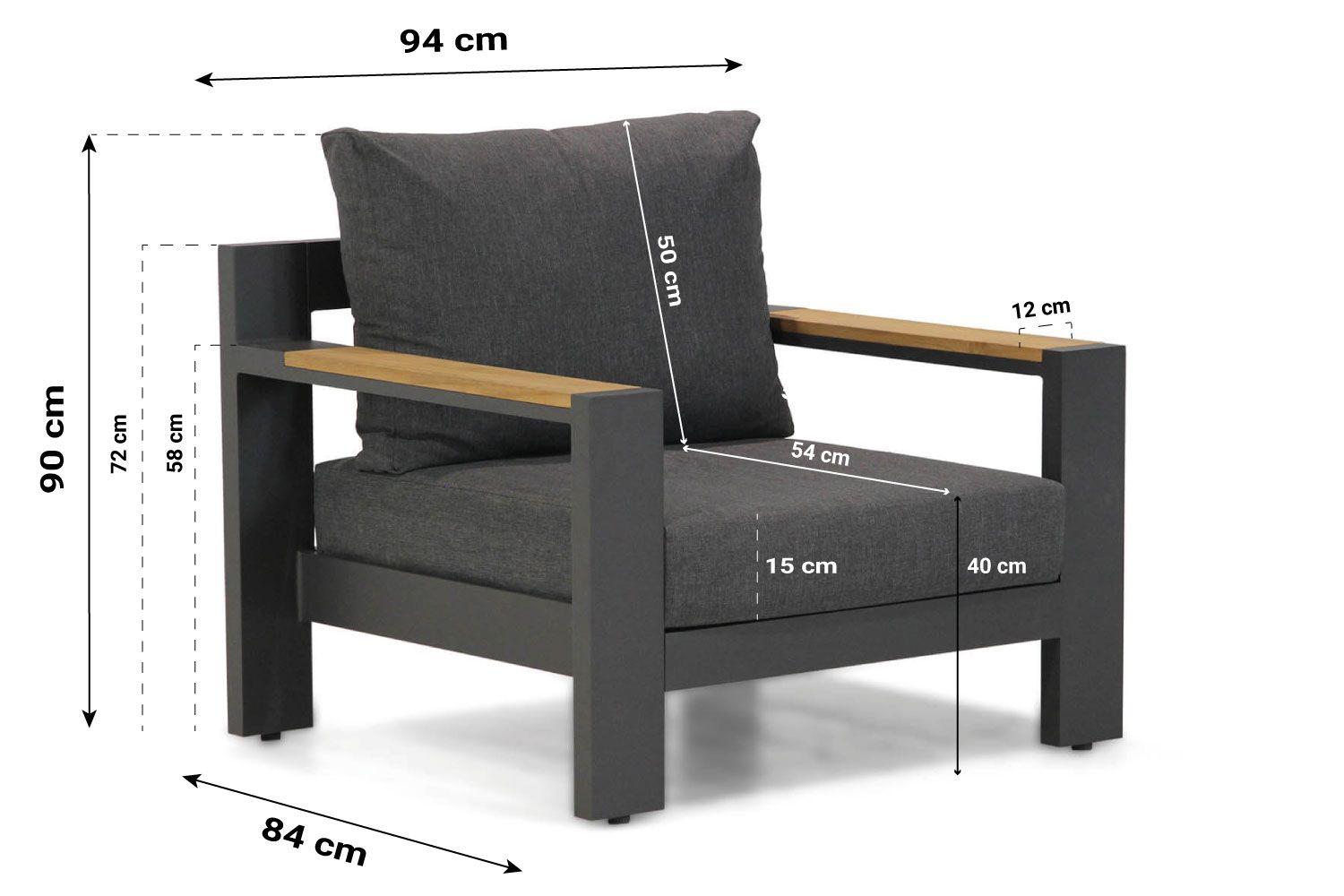 Lifestyle Milano stoel-bank loungeset 4-delig