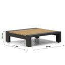 Lifestyle Milano loungetafel 84 x 84 cm antraciet thumbnail