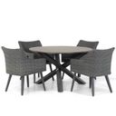 Garden Collections Milton/Ancona 125 cm dining tuinset 5-delig thumbnail