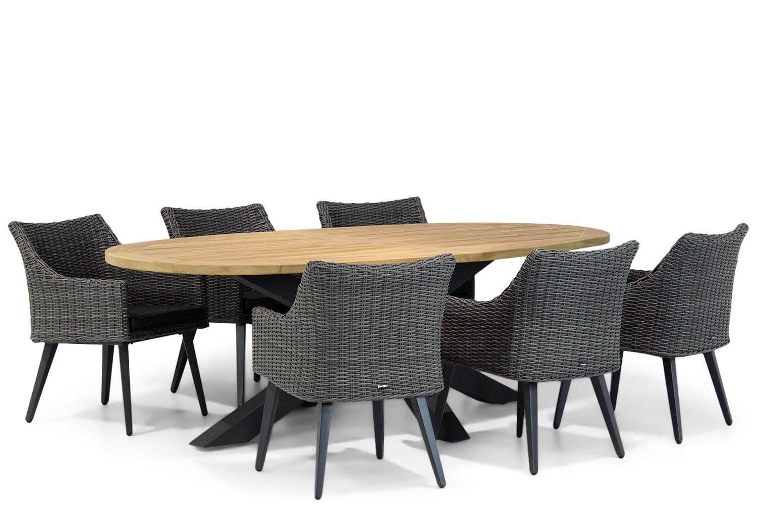 Garden Collections Milton/Brookline 240 cm ovaal dining tuinset 7-delig thumbnail