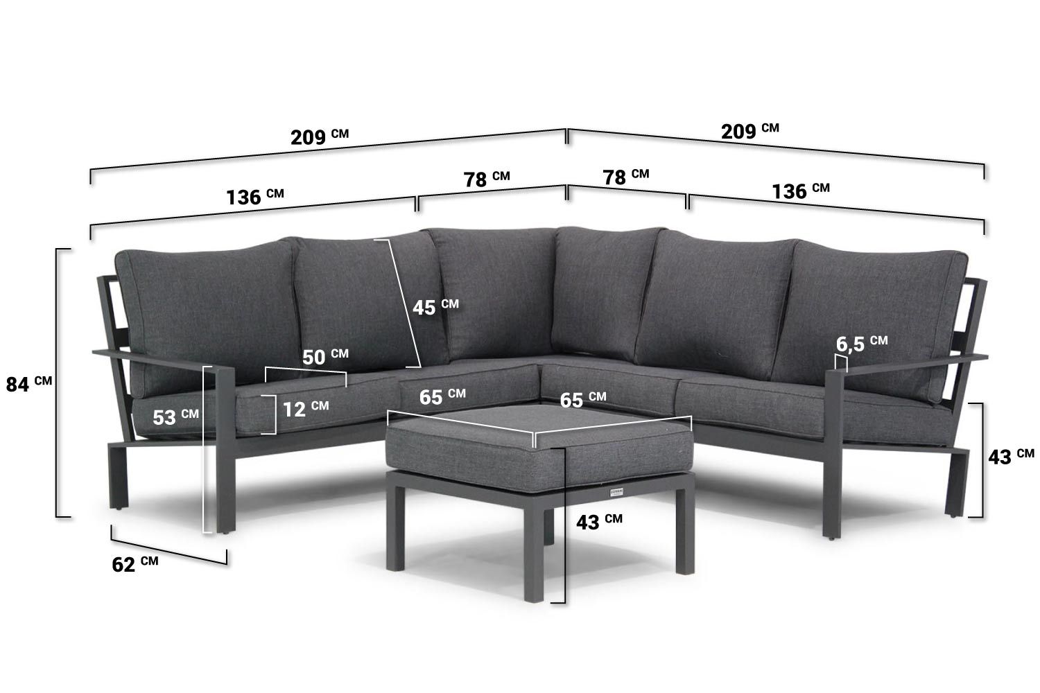Domani Minoa hoek loungeset 4-delig