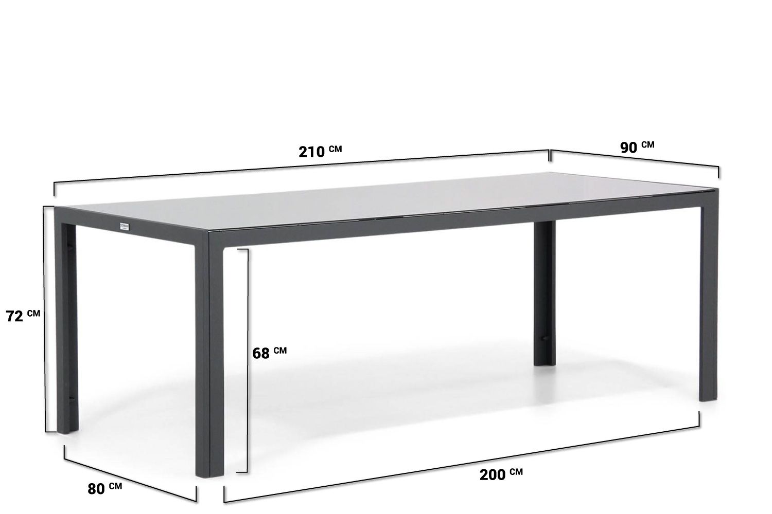 Santika Zaga/Mondello 210 cm dining tuinset 7-delig