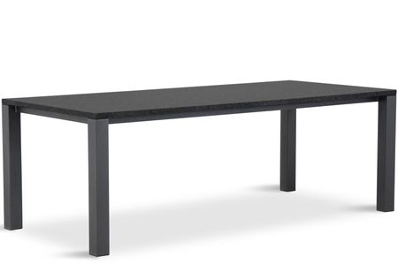 Van Dijk Munster dining tuintafel 220 x 100 cm met Pearl Black blad