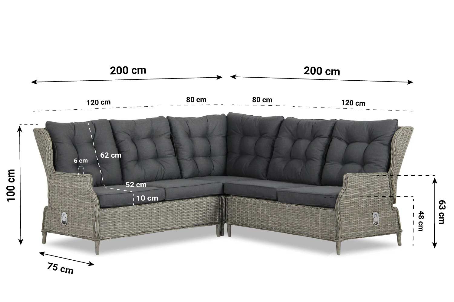 Garden Collections New Castle hoek loungeset 4-delig thumbnail