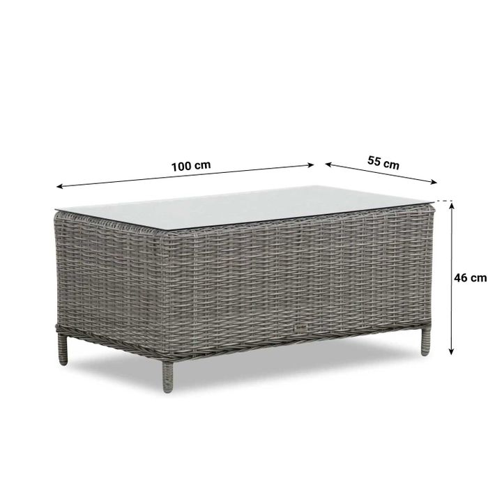 Garden Collections New Castle stoel-bank loungeset 4-delig