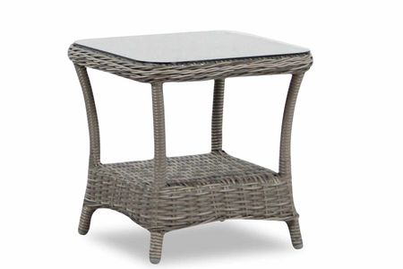 Garden Collections New Castle Bijzettafel met glasplaat