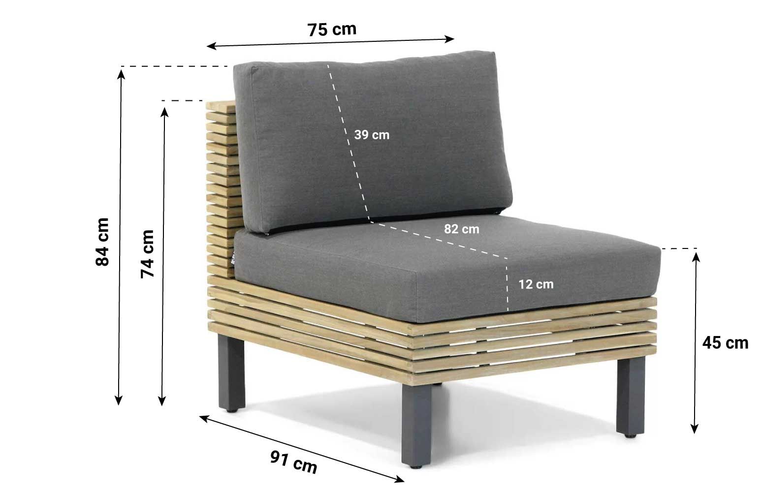 Lifestyle New York/Brighton 140 cm dining loungeset 6-delig