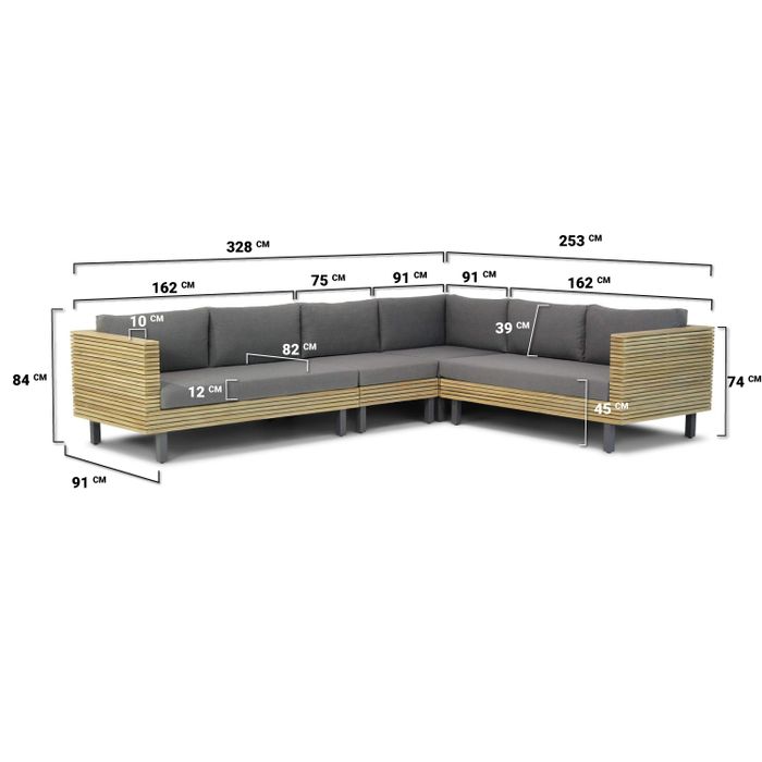 Lifestyle New York loungeset met stoel 5-delig