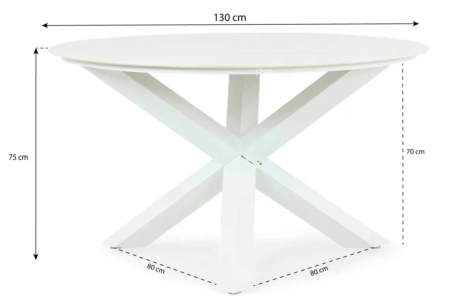 Santika Orino dining tuintafel 130 cm thumbnail