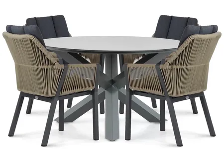 Lifestyle Verona/Orino 130 cm dining tuinset 5-delig