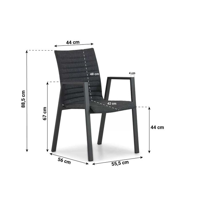 Osmen Joliet/Yoko 180 cm dining tuinset 5-delig
