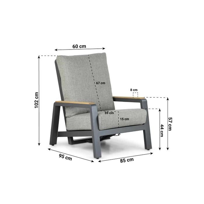 Osmen Manly stoel-bank loungeset 3-delig