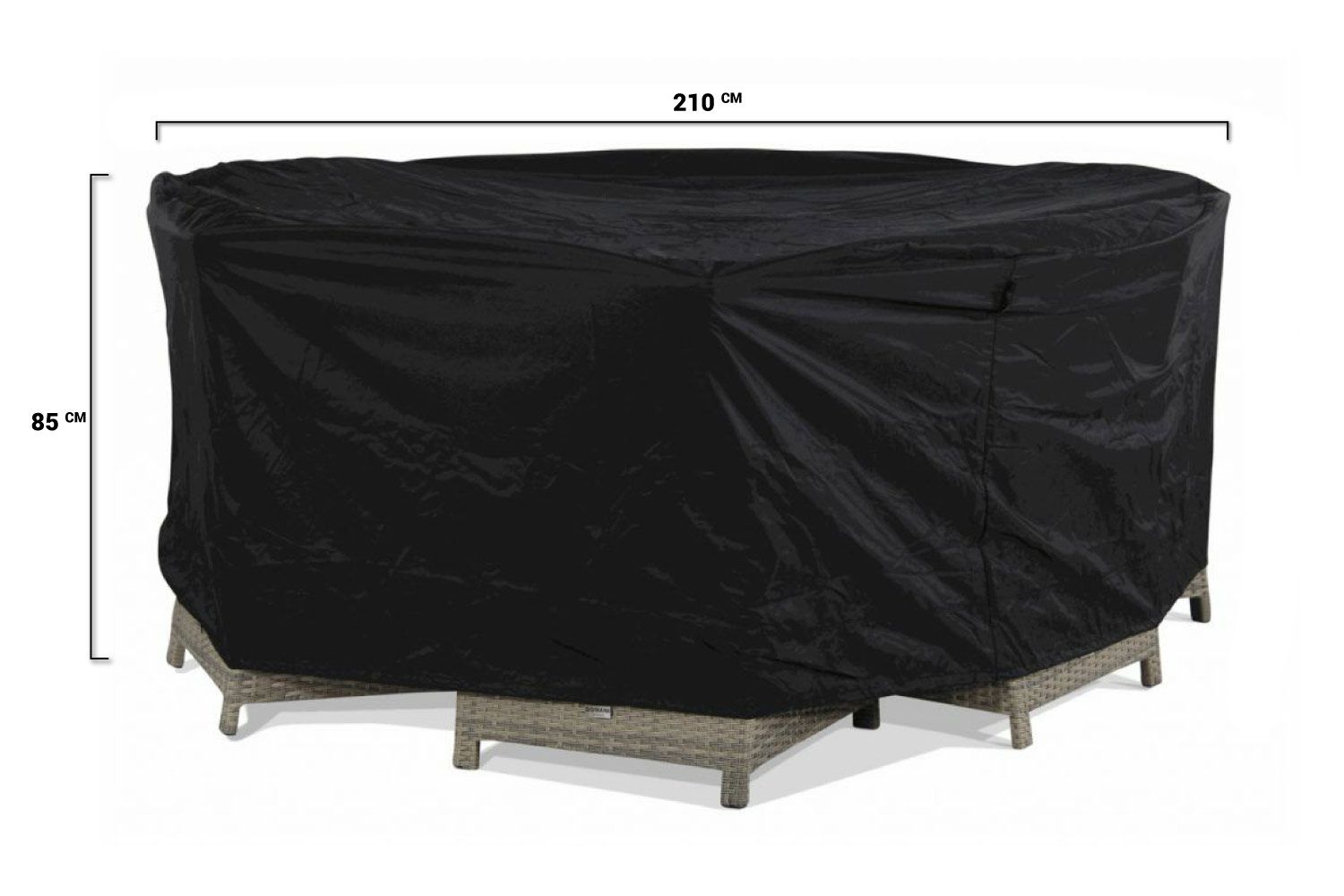 Outdoor Cover tuinsethoes rond 210 cm x (h) 85 cm