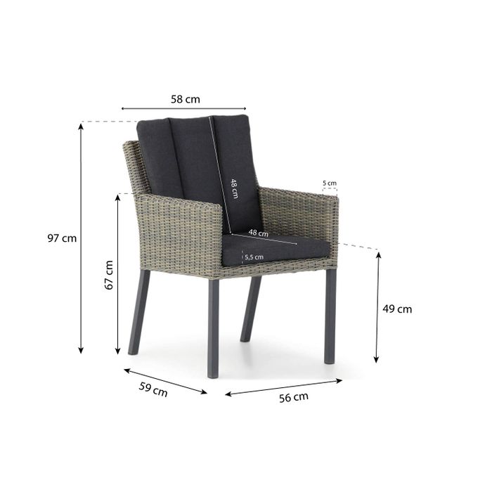 Garden Collections Oxbow/Superior 330 cm dining tuinset 6-delig