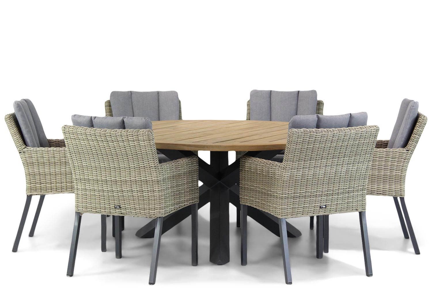 Garden Collections Oxbow/Rockville 160 cm dining tuinset 7-delig thumbnail