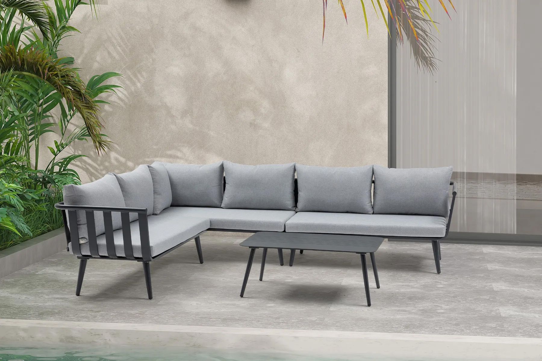 De Laan Paca hoek loungeset 4-delig rechts