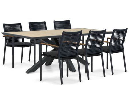 Santika Giovane/Palermo 215 cm dining tuinset 7-delig