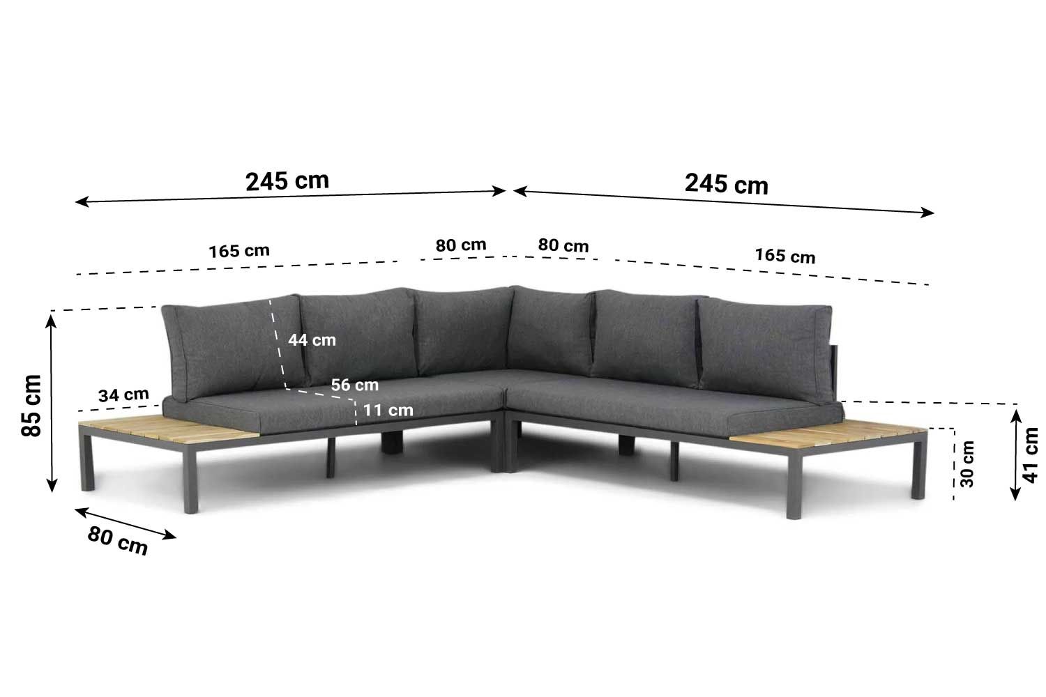 Lifestyle Palm Beach hoek loungeset 3-delig