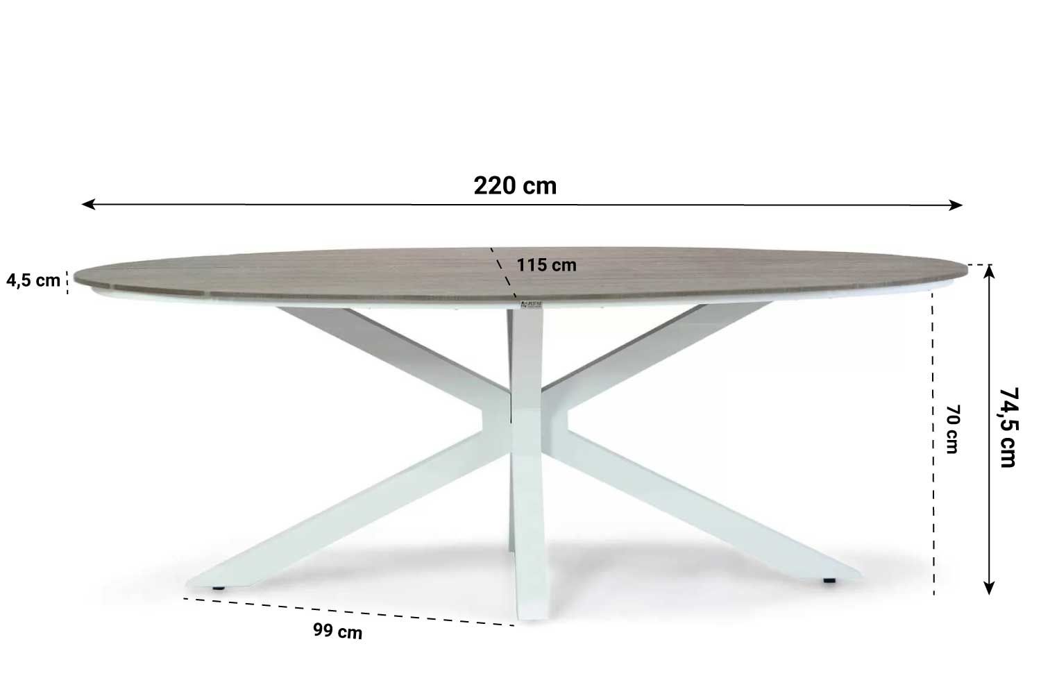 Santika Vivian/Panama 220 cm dining tuinset 7-delig
