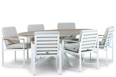 Santika Soray/Panama 220 cm dining tuinset 7-delig