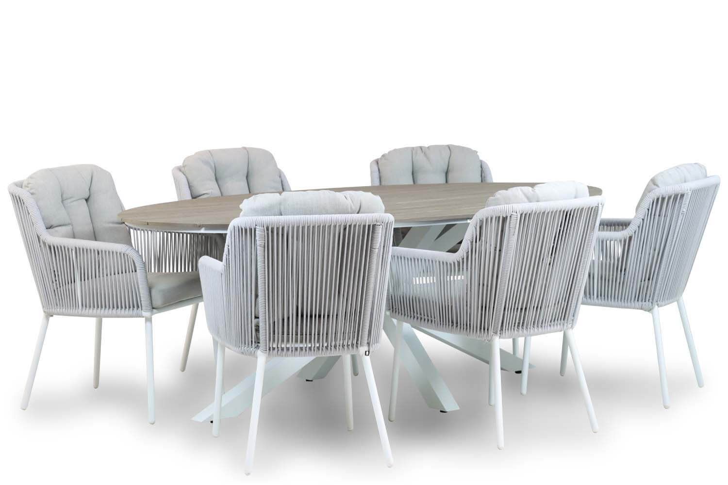 Santika Tendenza/Panama 220 cm dining tuinset 7-delig
