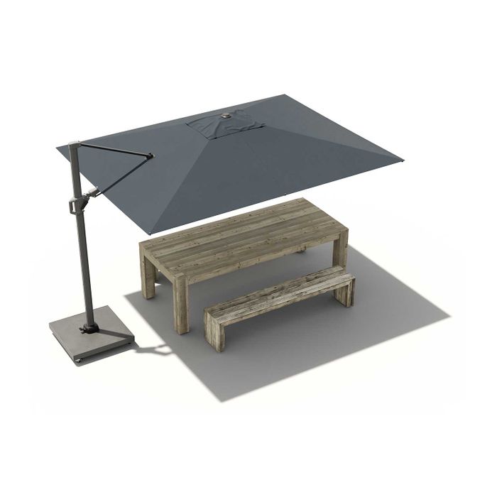 Platinum Challenger zweefparasol 2.6x3.5m T2 premium (incl. voet en hoes)
