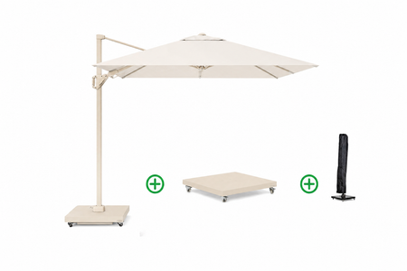 Platinum Voyager zweefparasol 2.7x2.7m T2 (incl. voet + hoes) Ivoor