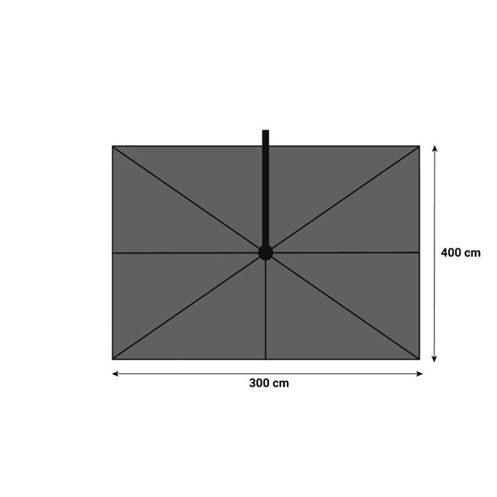 Platinum Challenger zweefparasol 4x3m T1 (excl. voet)