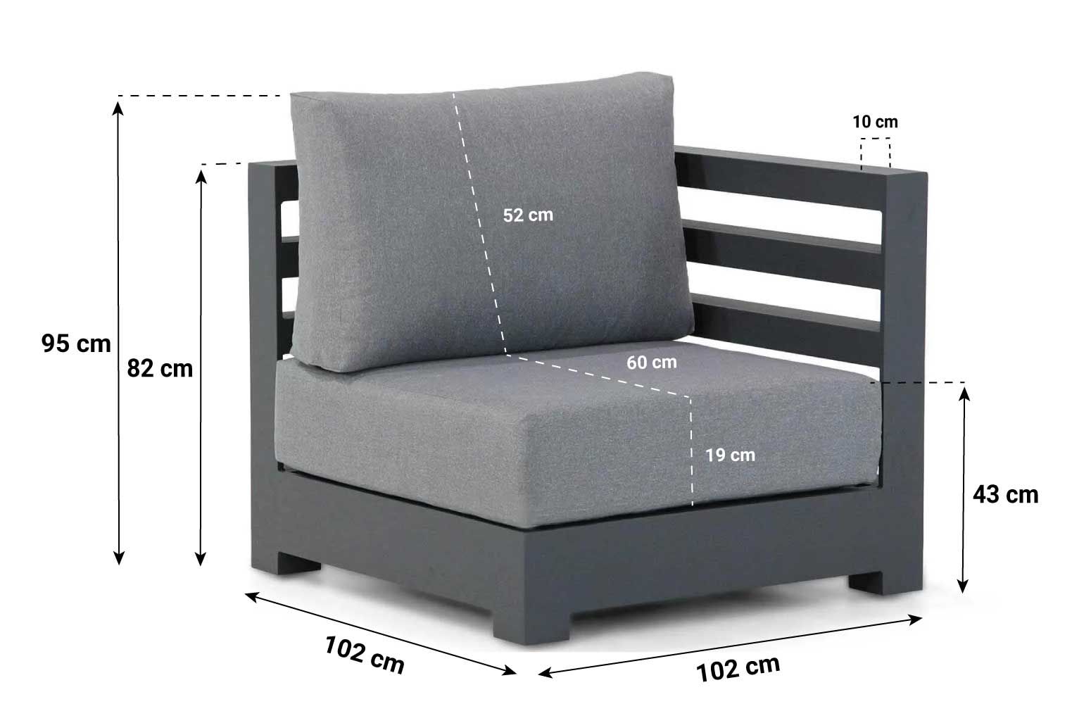 Santika Phantom hoek loungeset 5-delig