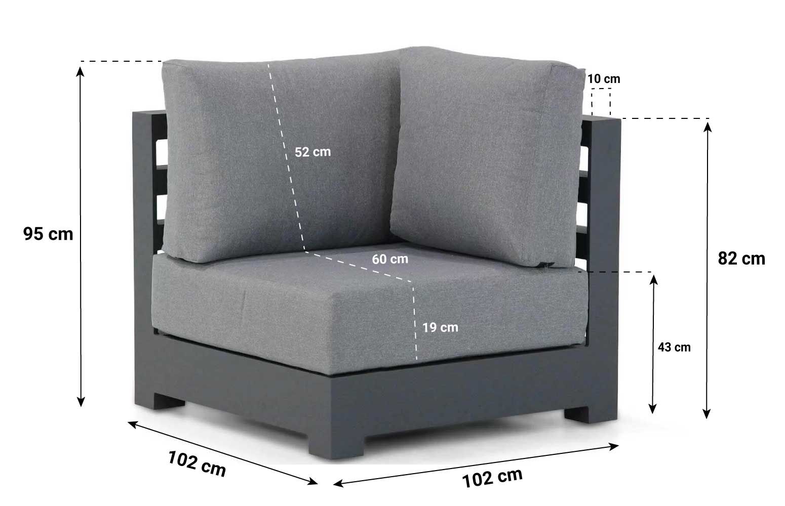 Santika Phantom hoek loungeset 5-delig
