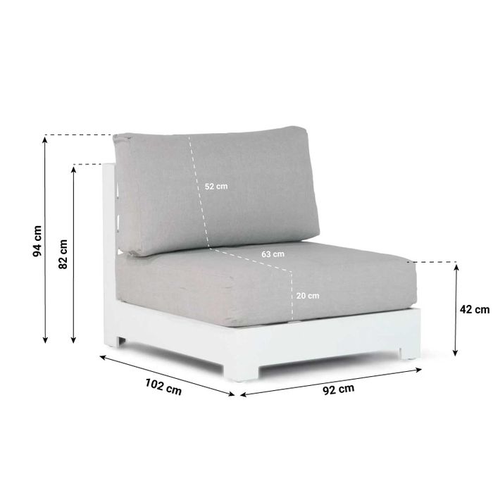 Santika Phantom/Seaside 90 cm hoek loungeset 6-delig