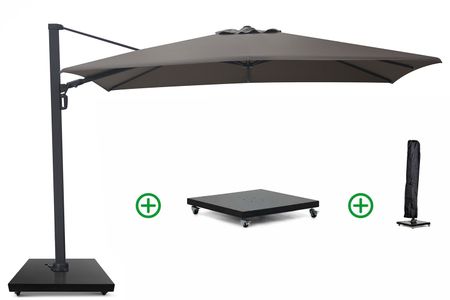 Camello Luna zweefparasol 3.5x2.6m Desert (incl. voet en hoes)