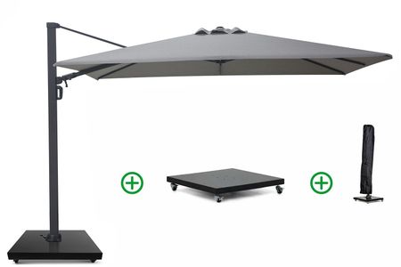 Camello Luna zweefparasol 3.5x2.6m Contrete  (incl. voet en hoes)