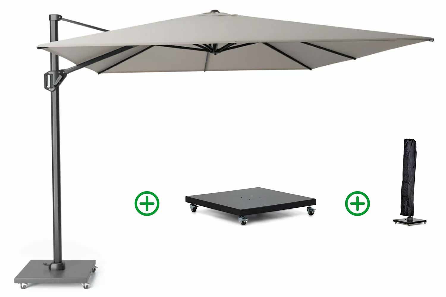 Platinum Challenger zweefparasol 4x3m T1 (incl. voet en hoes) manhattan