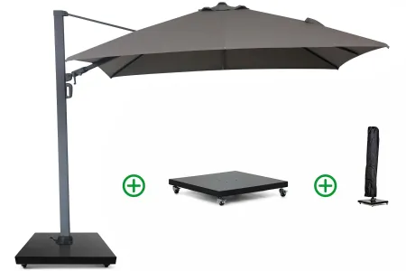 Camello Luna zweefparasol 3x3m S2 Excellent (incl. voet + hoes)