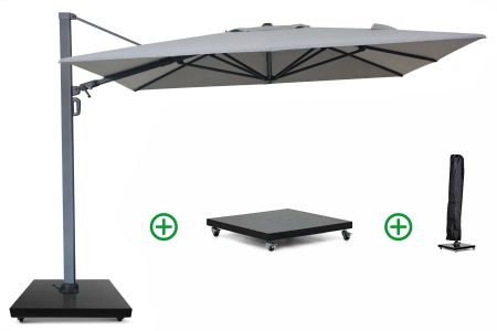 Camello Luna zweefparasol 3x3.5m S2 Excellent (incl. voet + hoes)